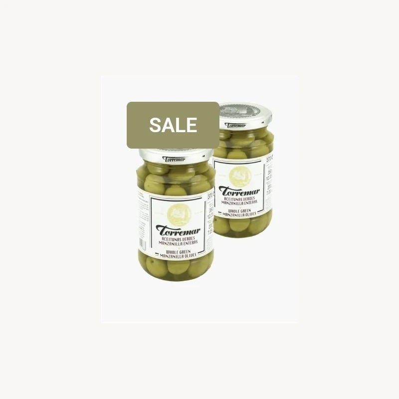Torremar Whole Manzanilla Olives from Arahal – Artisan Selection (With Pits) DUO